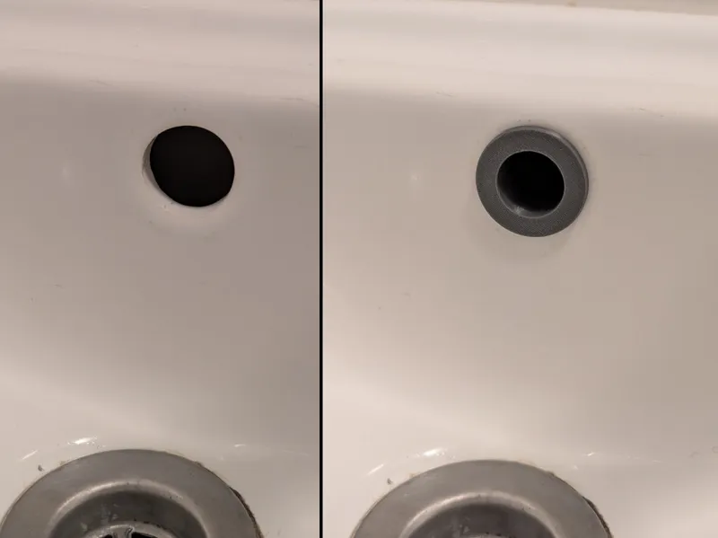 Sink overflow hole cover
