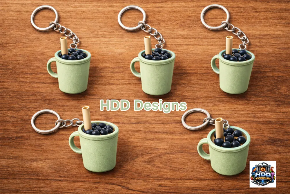 boba tea key chain - Free 3D Print Model - MakerWorld