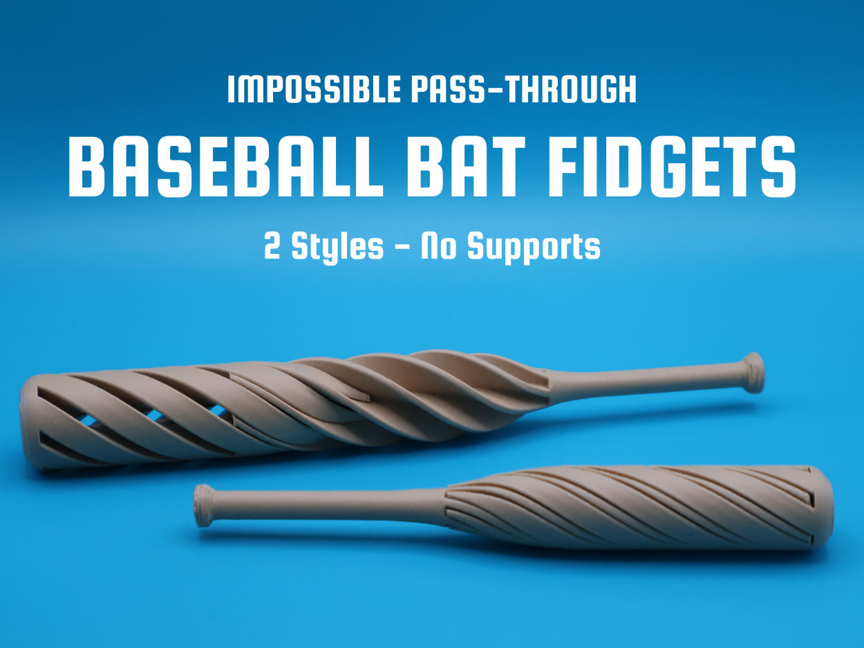 Impossible Pass-Through Baseball Bat Fidgets