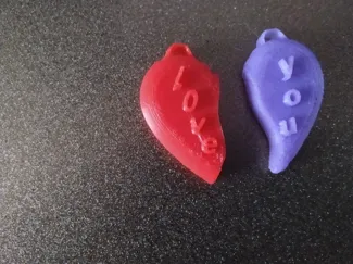 coeur love ( pendentif ,  porte clef )