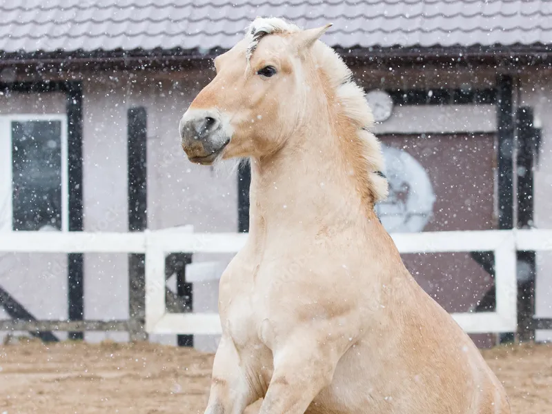 sitting horse