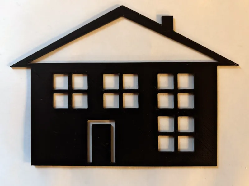 Einfache Schablone für ein Haus