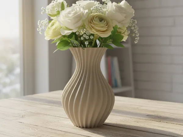 Vase spirale fluide
