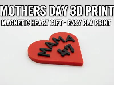 Easy Mother's Birthday Heart Magnet No AMS