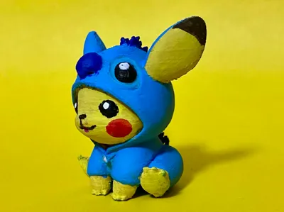 Pikachu in a Stitch costume