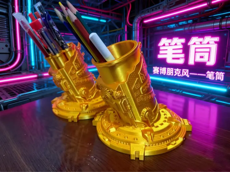 笔筒---赛博朋克风