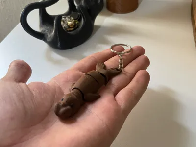 Flexible Elephant Seal Keychain: 3D Printed