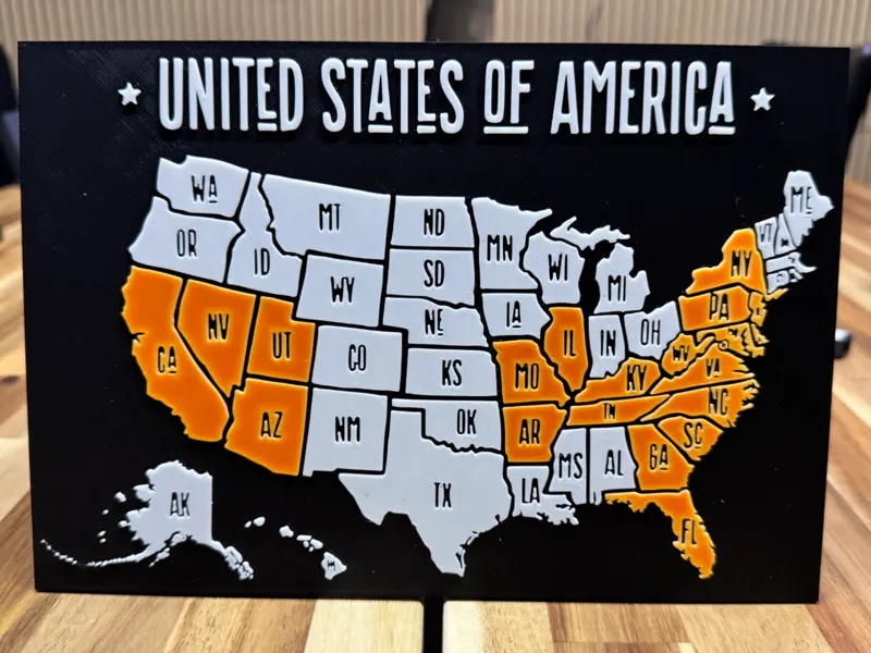 What states have you been to? USA Map