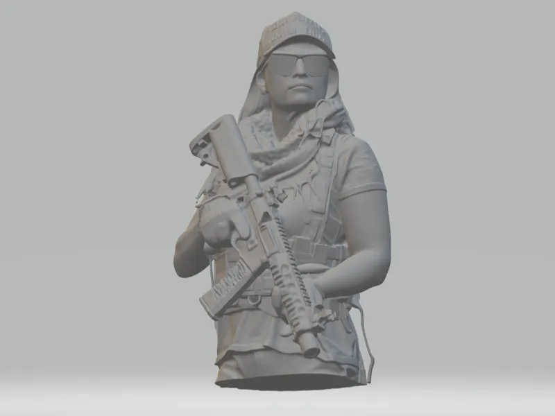 garota com arma airsoft