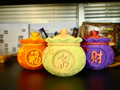 2026 Year of the Horse Fortune-Attracting Candy Jar Snack and Dried Fruit Storage Jar Prosperity Storage Jar Lucky Year of the Snake Attract Wealth and Treasure Storage Jar Foodie's Lucky Fortune Jar