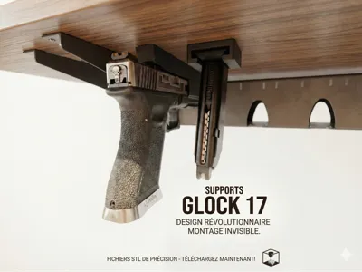 Glock 17 Airsoft Under-Desk Mount