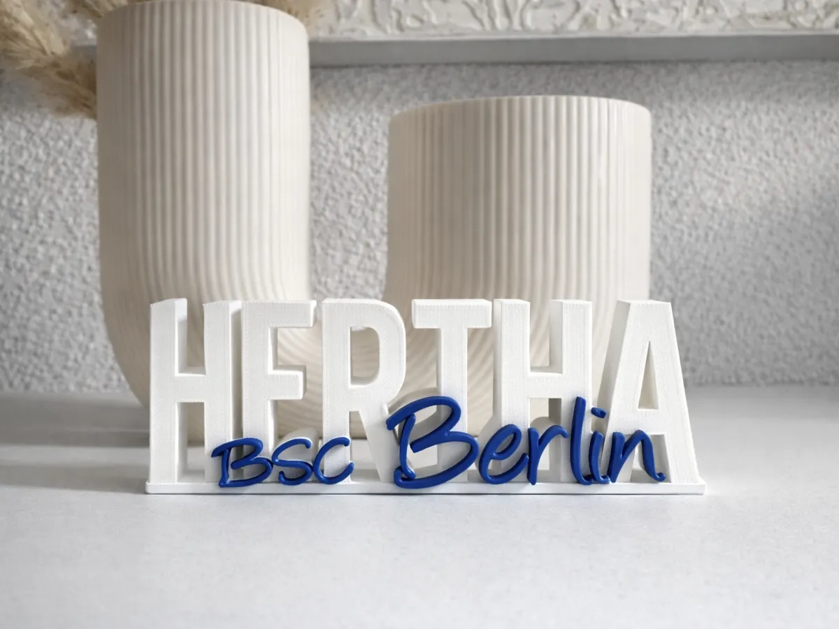 Hertha BSC Berlin Lettering – 3D Printed Decoration - Free 3D Print ...