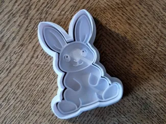 Easter bunny clay stamp_cutter