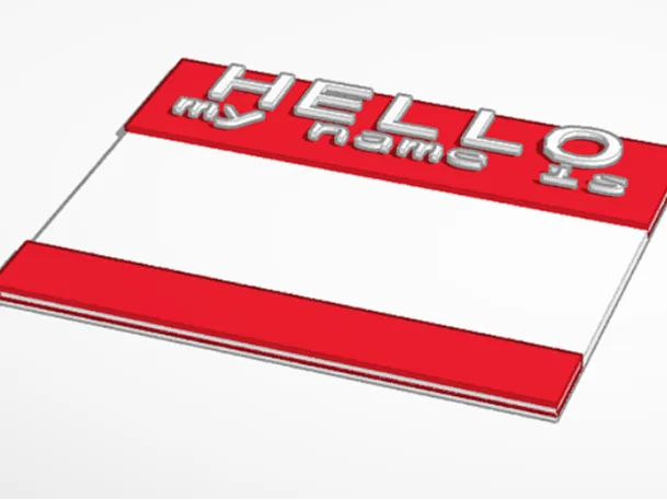"Hello My Name Is" Name Tag
