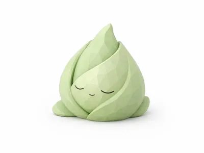 Low Poly Sleeping Plant Spirit