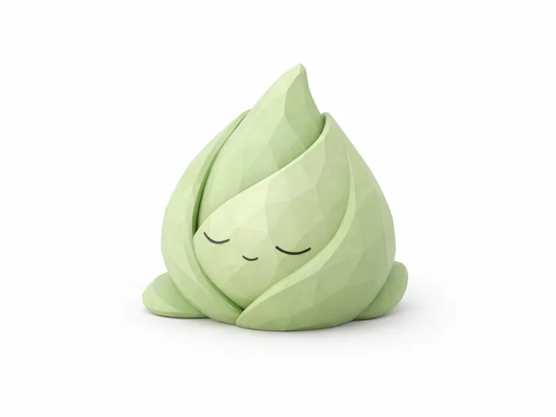 Low Poly Sleeping Plant Spirit