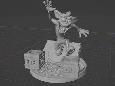 Crash Bandicoot Statue