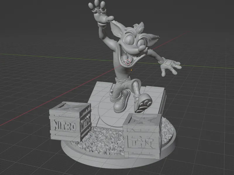 Crash Bandicoot Statua