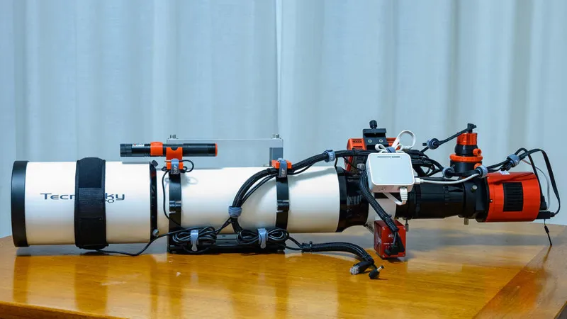 Cable management  for apochromatic refractor