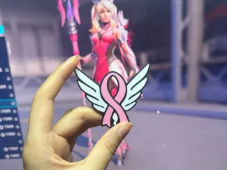 ow 守望先锋 粉红天使 喷漆 钥匙扣 无料 需要ams