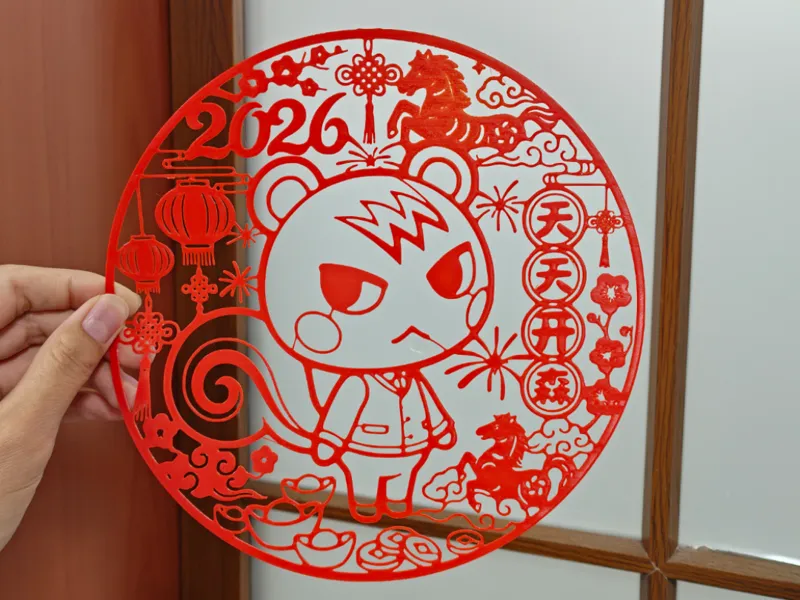 动物森友会 小润 新年窗花(已更新无透明底版本)
