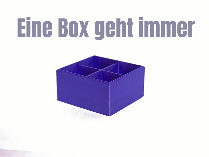 Eine einfach gehaltene Box