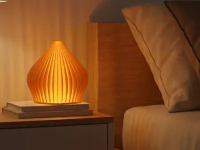 Modern Ribbed Table Lamp