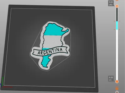 Argentina map frame