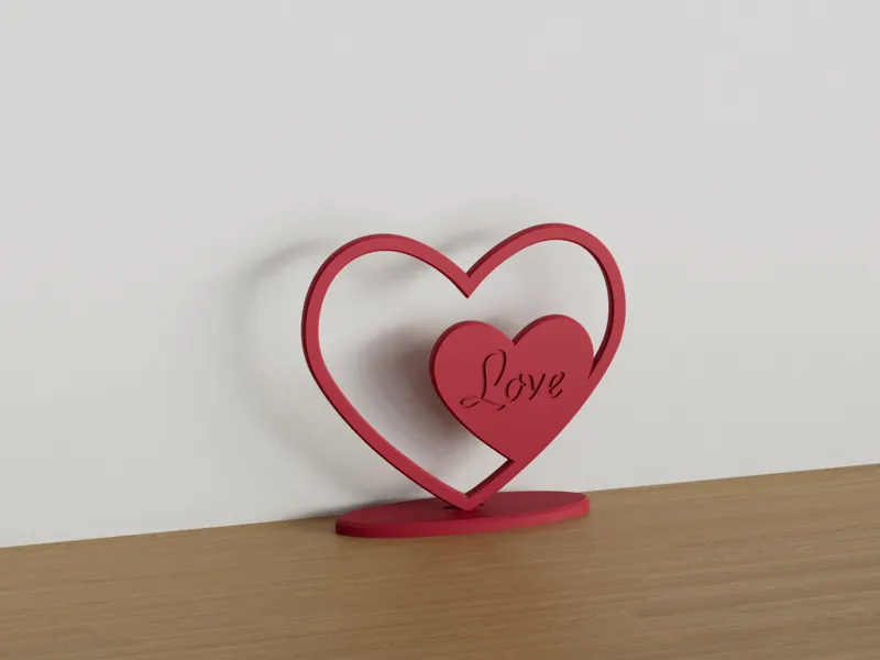 Heart stand decoration