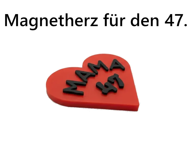 Herz-Magnet zum  Geburtstag (Ohne AMS) für den 47.