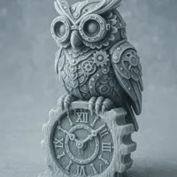 Horloge hibou steampunk — photo 1