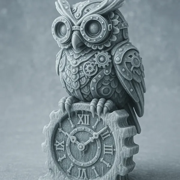 Horloge hibou steampunk