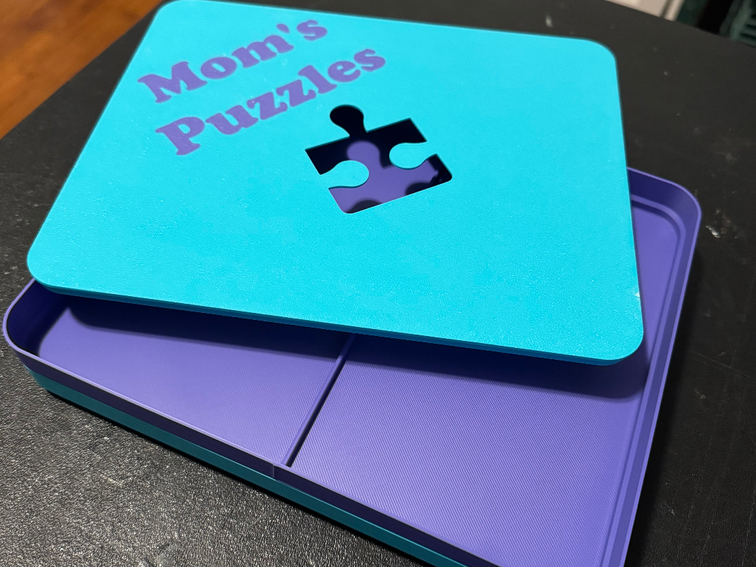 Customizable Stackable Puzzle Piece Organizer Tray