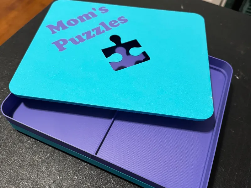 Customizable Stackable Puzzle Piece Organizer Tray