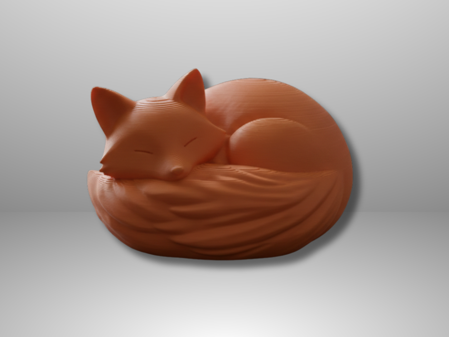 Sleeping Fox Cute Desk Figure