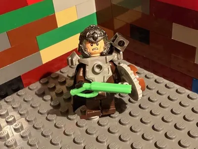 Doom double barrel shotgun; Minifigure brick