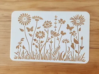 Wildflowers stencil