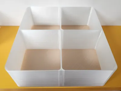 Four-Compartment Open-Top Storage Box