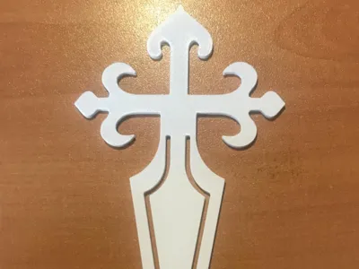 Santiago Cross Bookmark - SANTIAGO Letters