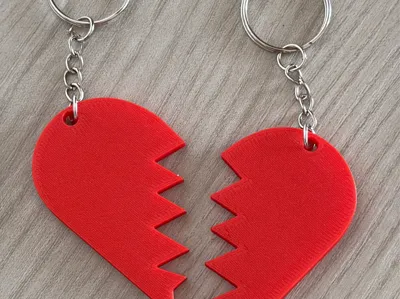 broken heart keychain