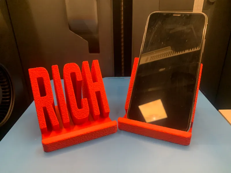 RICH 暴富手机支架（绒毛表面）一体打印
