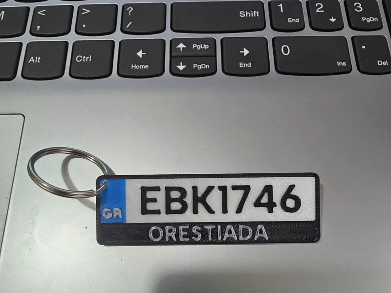 Custom Plate Number Greek EU Version
