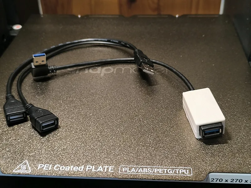 USB socket housing.