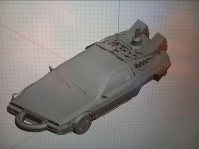 Delorean keychain