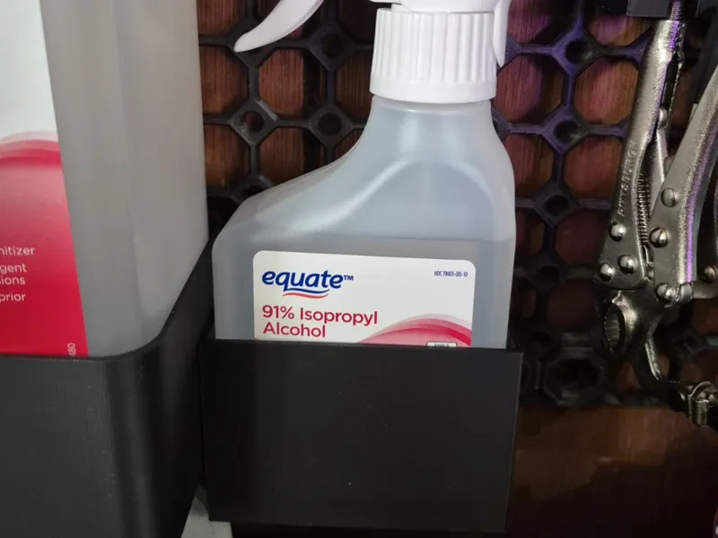 Multiboard alcohol spray bottle holder