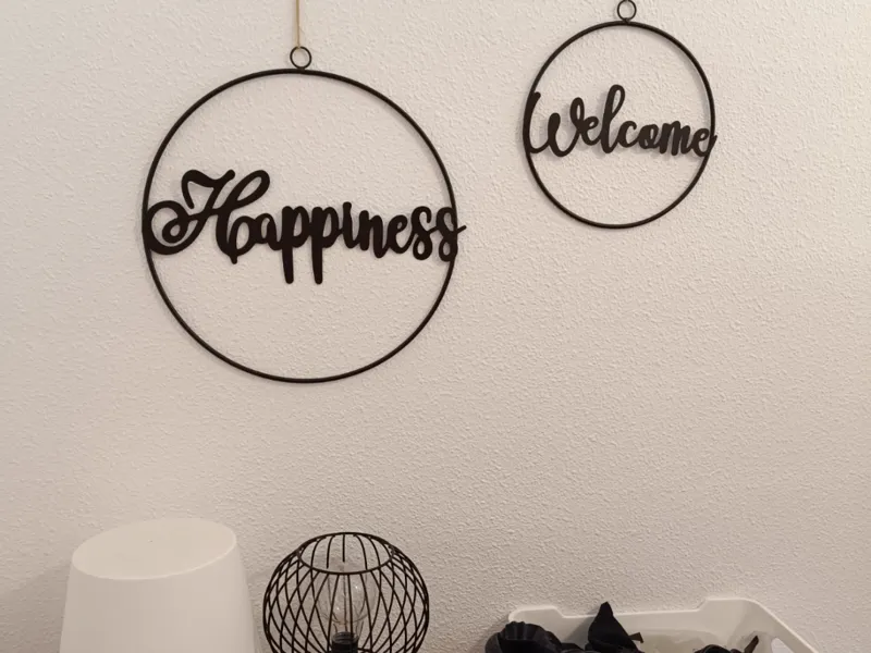 Happiness Wellcome - Hang-Wall decoration