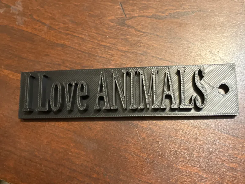 I Love ANIMALS keychain 