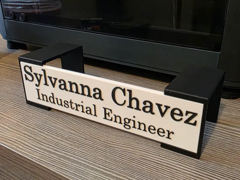 Name Plate with Position for 2" & 1" Cubicle Wall 
