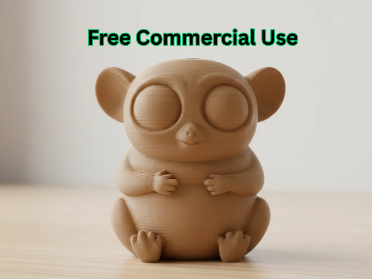 Figurine de tarsier aux grands yeux