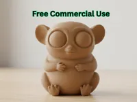 Figurine de tarsier aux grands yeux — photo 1